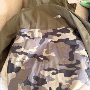 The North Face Green and Gray Camo Jacket